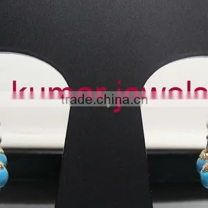Small Jhumka With Firoza thumbnail-1