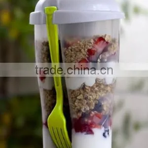 Salad Cup With Fork 3 Piece Salad Container Set thumbnail-1
