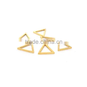 Stainless Steel Gold Color Triangle Shape Items Charm for Bracelets thumbnail-1