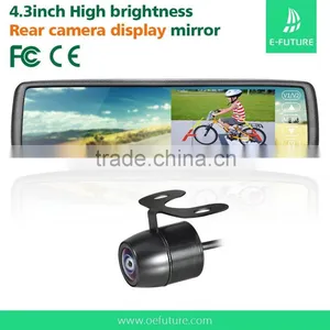4.3inch LCD Car Rear View Mirror Monitor + Night Vision /Waterproof Backup Camera thumbnail-1