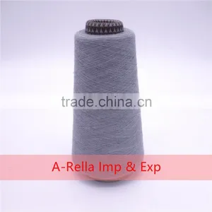 Polyester Spun Yarn Gray Yarn1.5# 32S/1 in Cone Knitting Yarn 100% Polyester thumbnail-1