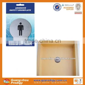 Stainless Steel Adhesive Door Plate/warning Door Signs in Hotels thumbnail-1