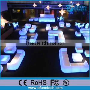 Outdoor/indoor Plastic LED Bar Sofa Chair, Night Club Illuminated Led Sofa thumbnail-1