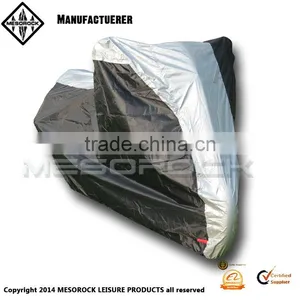 Deluxe All-Season Waterproof and Dustproof Motorcycle Cover (Black,silver, Large) thumbnail-1