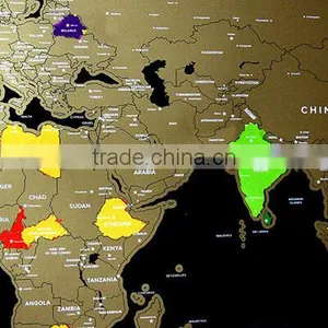 High Quality Scratch Off World Map With Customized Design thumbnail-3