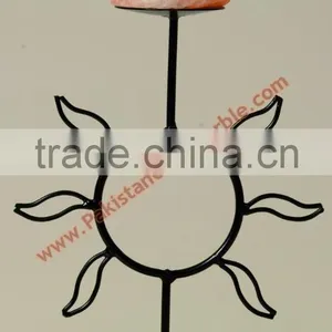 WROUGHT IRON SALT CANDLE HOLDER & TEALIGHTS thumbnail-5