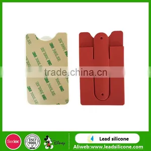 Cheap 3M Sticker Silicone Smart Wallet,iwallet for Mobile Phone Silicone Card Holder thumbnail-3