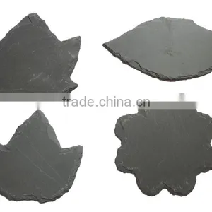 All Shaped Good Selling 100% Natural Black Slate Coaster thumbnail-5