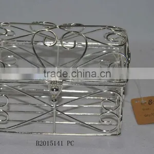 Rectangular Gold Chrome Basket thumbnail-1