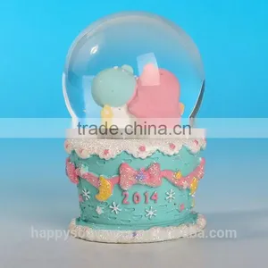 2015 Gift Event Party Wedding Glass Resin Water Snow Ball/snow Globe,adorable Twins thumbnail-2