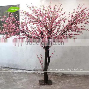 GNW BLS023 Artificial Peach Flowers Tree With Pink Color Deractive Home Indoor Use 7ft High thumbnail-1