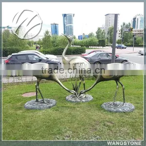 Antique Bronze Crane Sculpture for Garden Decoration thumbnail-1