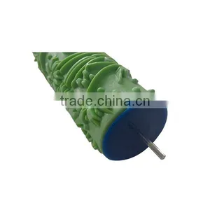 Green Color Soft Rubber Roller Paint Brush Roller Pattern Paint Roller thumbnail-3