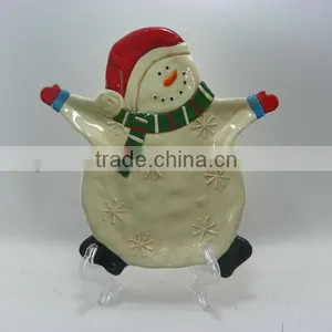 Newest Snowman Ceramic Plate thumbnail-1
