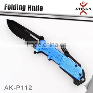 New Design Folding Knife With LED 3Cr13 Blade Aluminium Handle Outdoor Camping Knife thumbnail-1