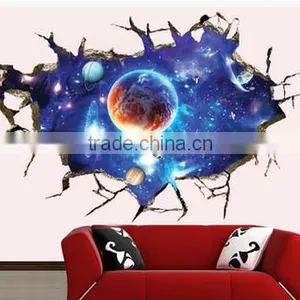Space and Planets Design Adhesive 3D Wall Paper , Wall Sticker thumbnail-1