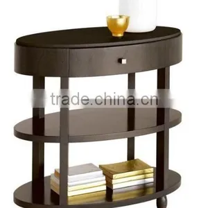 Modern Design Wooden Tea Table, Living Room Furniture Side Table With Shelf thumbnail-1