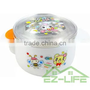 Creative Baby Dinnerware 500ML Stainless Steel Kids Food Thermal Sockproof Feeding Bowls thumbnail-1