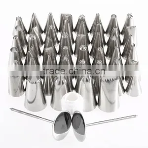 2015 New Arrival 52pcs Icing Piping Nozzles Decorating Cakes Pastry Tips Fondant Cake Sugarcraft Decorating Tool Injector Nozzle thumbnail-1