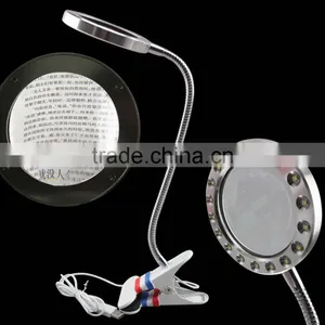 2016 Latest Popular Fashionable New Design Gooseneck Clip Reading Magnifier With LED Light thumbnail-1