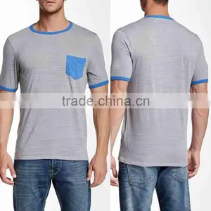 T-shirts in Bulk Men's Short Sleeve Plain Dyed Solid Color Trends T-shirts With Pocket Plain White T-shirts thumbnail-1