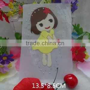 2016 Hot Sale Cute Lively Custom Heat Transfer Label Sticker With Diamond thumbnail-4