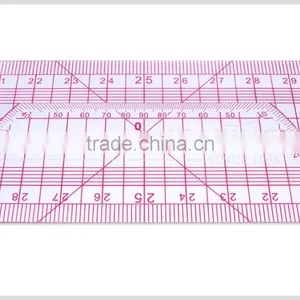 Kearing Brand Straight Sandwich Line Flexible 5*50cm Plastic Garment Ruler for Fashion Design#8001 thumbnail-4