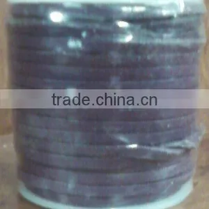 3mm Matt Finish Flat Leather Cords in Purple Color thumbnail-1