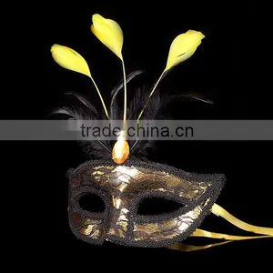 Hot Design With Feather Fantastic Sexy Cheap Women Indian Halloween Mask thumbnail-5
