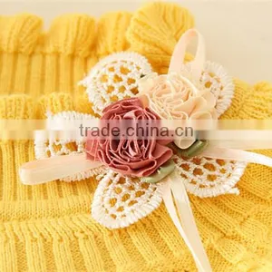 O-neck Kids Knitting Sweater Flower Printting Winter Sweaters for Girls Children Autumn Sweaters thumbnail-3