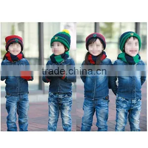 Englishism 5 Colors Choice Autumn and Winter Warm Double Color Acrylic Winter Woolen Children Scarf thumbnail-5