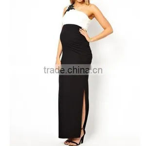 Maternity Wear Evening Party Cocktail Formal Dress Black White Wholesale Maternity Clothes thumbnail-2