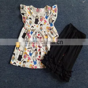 Wholesale Girls Pearl Tunic Clothing Sets Kid Clothes 4th of July Children Patriotic Clothing Set thumbnail-1