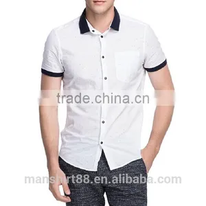 2017 New Design Custom Slim Fit Short Sleeve Shirts thumbnail-1