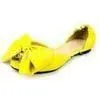 Comfortable Spring / Summer PU Yellow Ladies Peep Toe Flats Shoes / Cheap Womens Sandals thumbnail-1