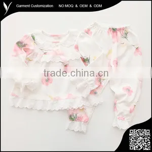 Home Dress Long Sleeve Print Cotton Children Pajamas thumbnail-1