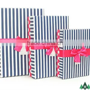 2015 Custom Made Large Decorative Gift Boxes With Bar Strips Printing thumbnail-1