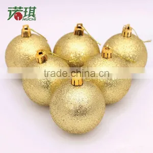 6/bag 6cm Glitter Ball Ball Plating a Variety of Colors Tree Decorations Christmas Decorations 80g thumbnail-1