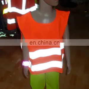 4-7years 100% Polyester Yellow Kids Reflective Safety Vest With Certification thumbnail-2