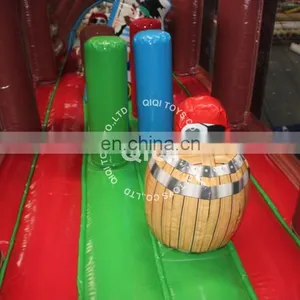 Pirate Ship Obstacle Course Inflatable Challenge, Slide Bouncy Obstacle Course thumbnail-6