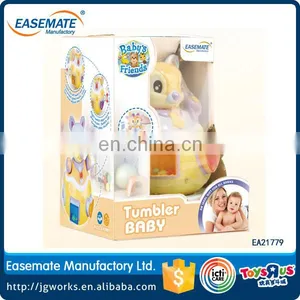 Plastic Baby Toys Hippo Tumbler With Music Light Tumbler Toy thumbnail-4