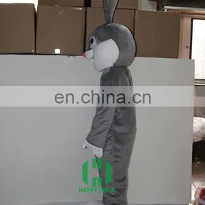 HI CE Grey Rabbit Mascot Costume for Party,bunny Mascot Costume for Easter Festival thumbnail-2