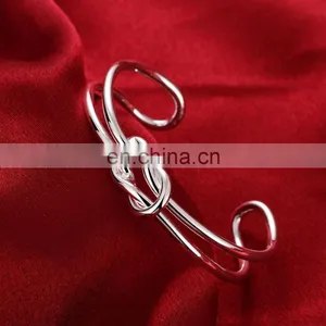 New Design Cheap Arm Bracelet Jewelry Silver Plated Bangle Wholesale for Monaco thumbnail-1