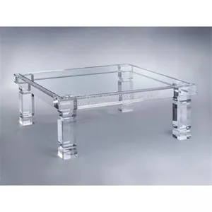 High Quality Glass Square Coffee Table Turkish Furniture Coffee Table Minimalist Coffee Table thumbnail-3