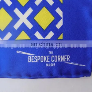 Hand Rolled 100% Silk Pocket Square Custom Design thumbnail-1