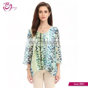 New Style Women Summer Fashion Floral Polyester Casual Garment thumbnail-1