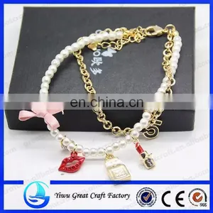 Pearl Hand Chain Bracelet Plastic Pendants Chain thumbnail-3