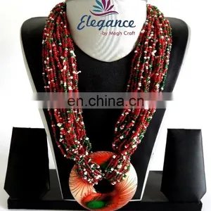 Wholesale India Handmade Jewelry-tribal Beaded Necklace Jewelry-beaded Jewelry-party Wear Jewelry-beach Wear Jewelry thumbnail-3