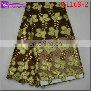 African Wedding Lace Fabrics Organza GL169 thumbnail-3