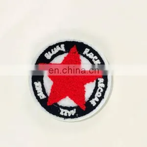 no Minimum Custom Iron on Embroidered Letter Towel Chenille Patches thumbnail-1